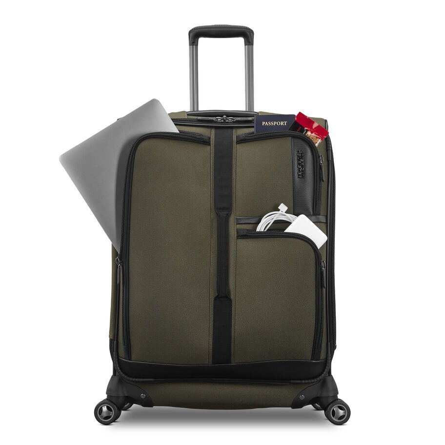 American Tourister Cargo Max SoftSide Spinner Medium in the color Olive Green. image number 7